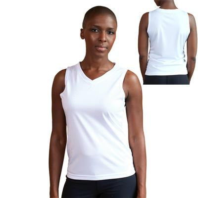 Vapor Ladies Sleeveless Solar Singlet - White