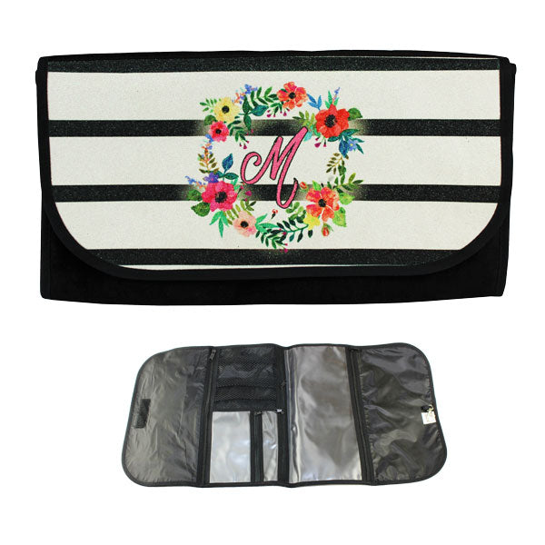 DyeTrans Sublimation Blank Travel Wrap Roll Bag with Glitter Panel