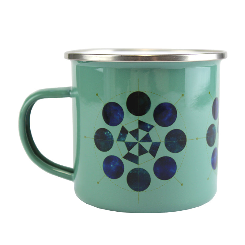Sublimation Blank Enamel Camp Mug - 11oz - Gray Green