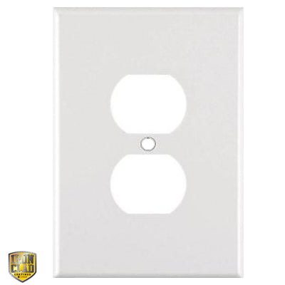 Jumbo Duplex Single Sublimation Blank Outlet Cover - White Gloss