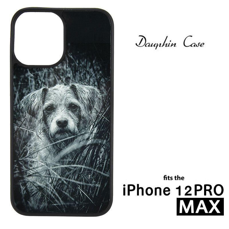 iPhone® 12/12 Pro Max Dauphin™ Sublimation Blank Rubber Case - Black w/ Aluminum Insert