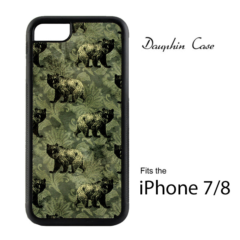 iPhone® 7/8 Dauphin™ Sublimation Hard Rubber Case - Black w/ White Aluminum Insert