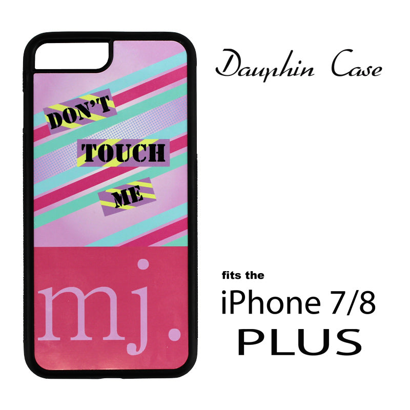 iPhone® 7/8 PLUS Dauphin™ Sublimation Rubber Case - Black w/ White Aluminum Insert