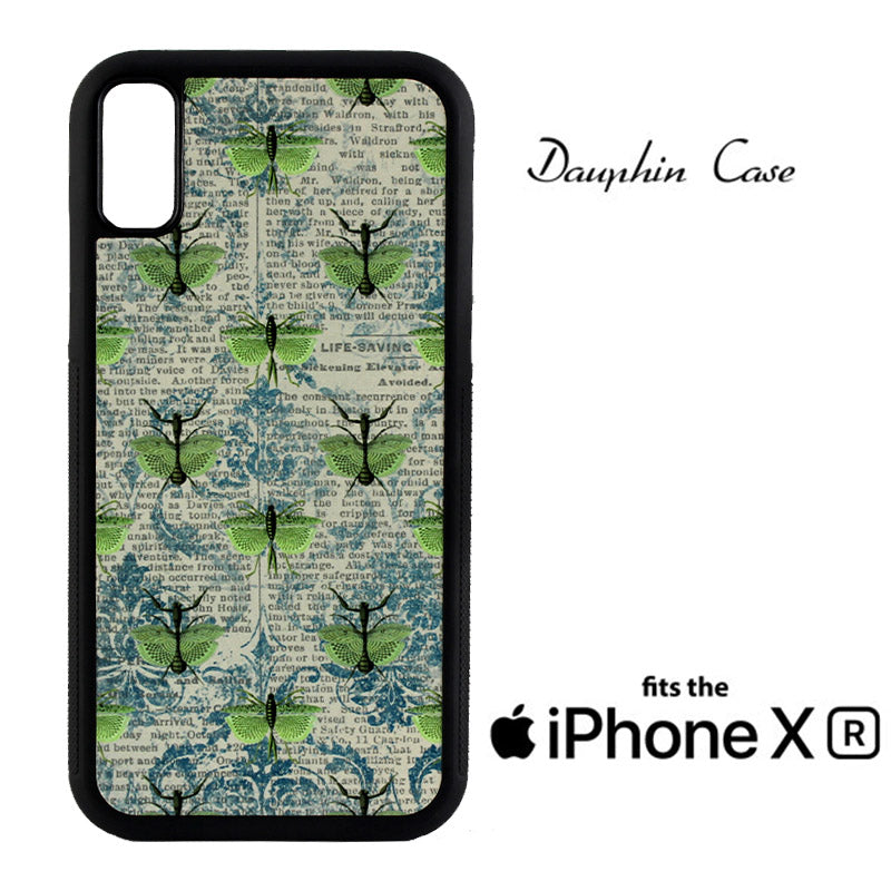 iPhone® XR Dauphin™ Sublimation Rubber Case - Black w/ White Aluminum Insert