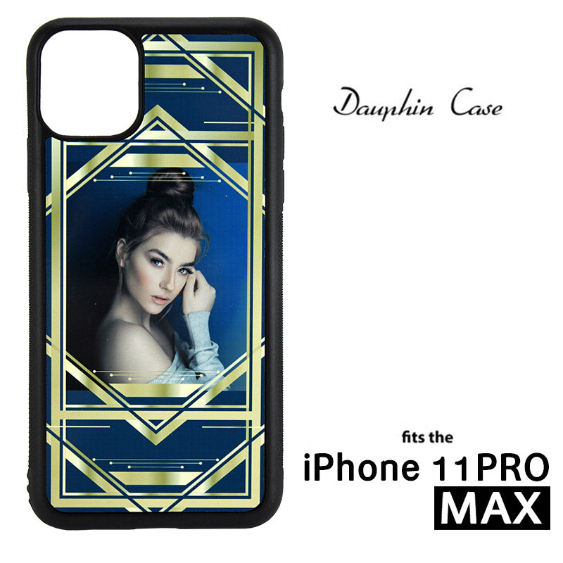 iPhone® 11 Pro Max Dauphin™ Sublimation Blank Rubber Case - Black w/ Aluminum Insert