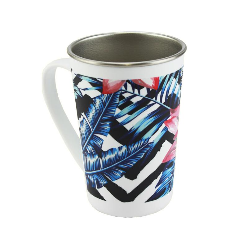Stainless Steel Polymer Latte Mug - 17 oz