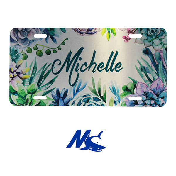 Mako™ Sublimation Blank Aluminum License Plate - Silver Gloss