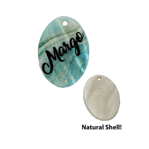 LumaShell™ Blank Natural Shell Pendant - 17.5x25mm - Small Oval
