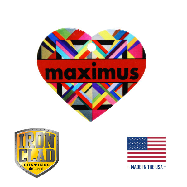 IronClad Blank Aluminum Pet Tag - 1.5 x 1.625 - 2-Sided - Heart