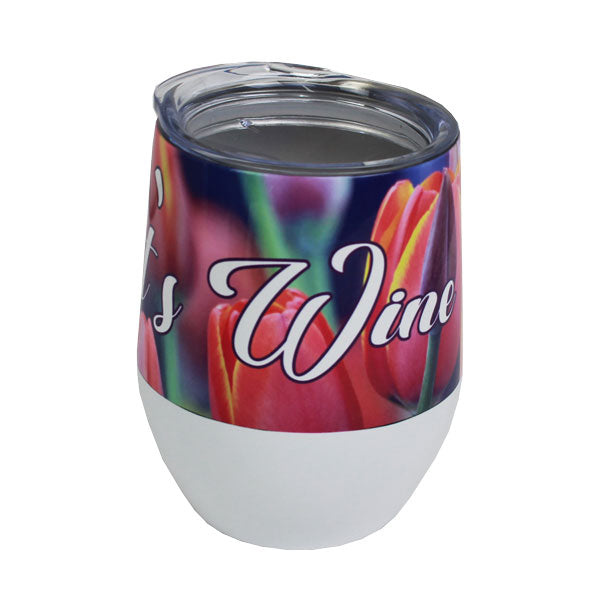 Stainless Steel Stemless Wine Tumbler - 12oz - White