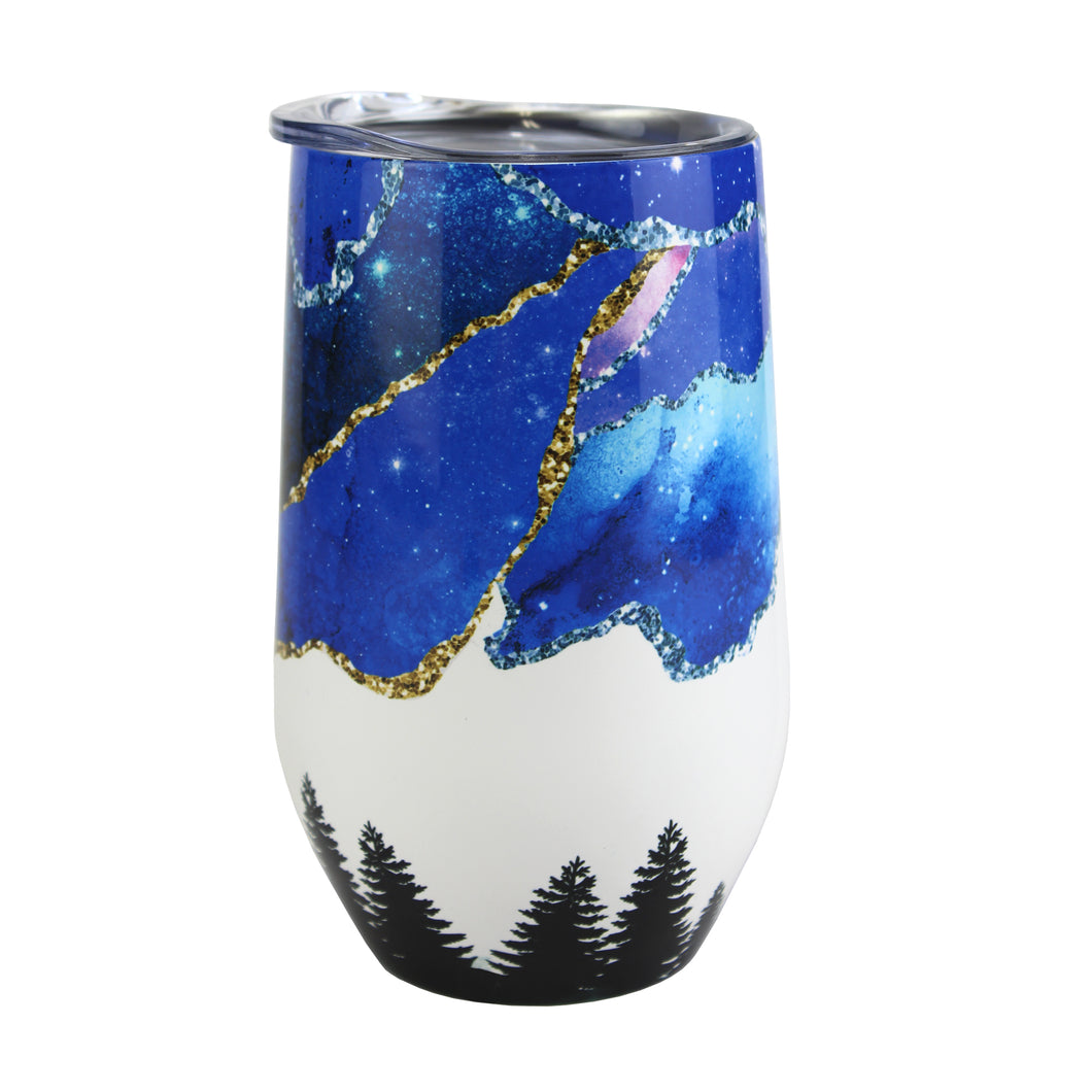 Sublimation Blank Stainless Steel Wine Tumbler - White - 17oz