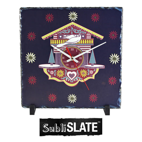 SubliSlate™ Blank Sublimation Slate Clock - 10.6