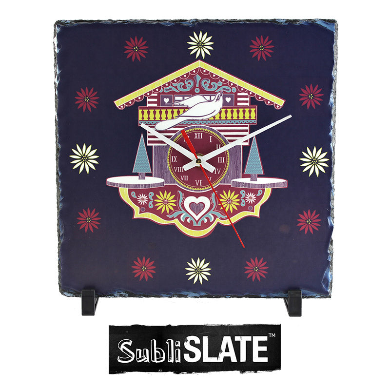 SubliSlate™ Blank Sublimation Slate Clock - 10.6