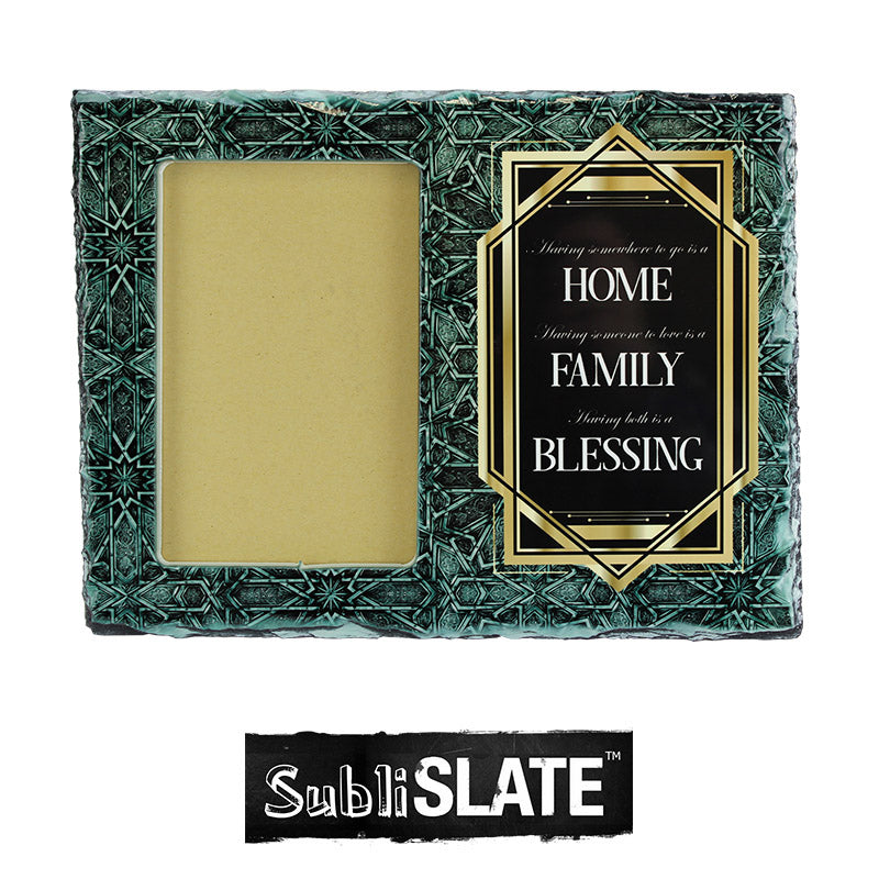 SubliSlate™ Blank Sublimation Slate Rectangle with Cut Out Frame - 7.5