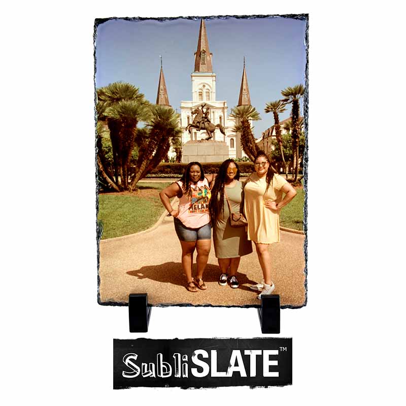 SubliSlate™ Blank Sublimation Slate Plaque - 5.9“ x 7.87