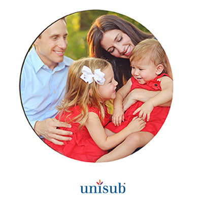 Unisub Sublimation Blank Hardboard Coaster - 3.54