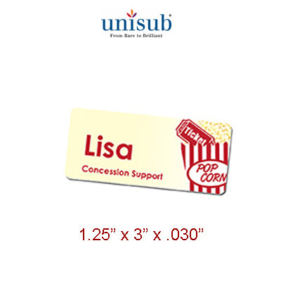 Unisub Sublimation Blank Name Badge - 1.25