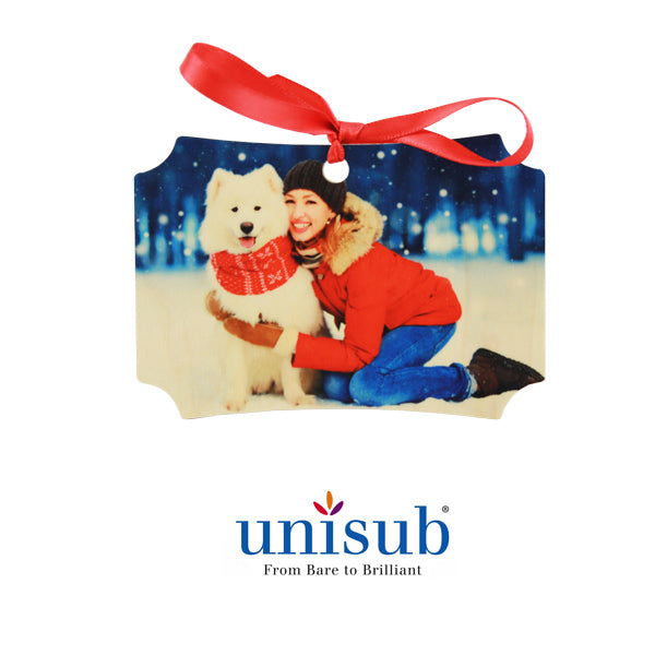 Natural Wood Ornament - Berlin w/Ribbon