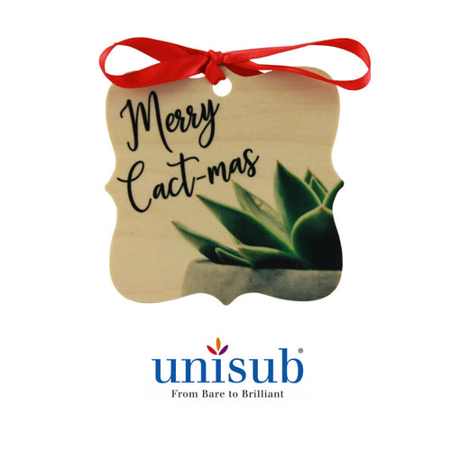 Unisub Sublimation Blank Natural Wood Ornament - 2.95