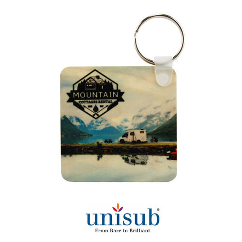 Unisub Sublimation Blank Natural Wood Key Tag - 2.25