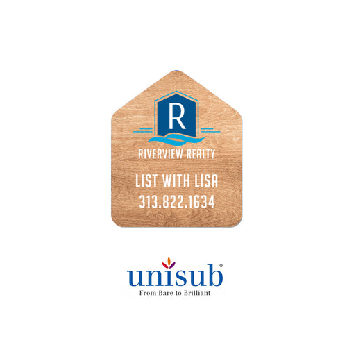 Unisub® Aluminum Magnet - Banner Shape - w/Magnet