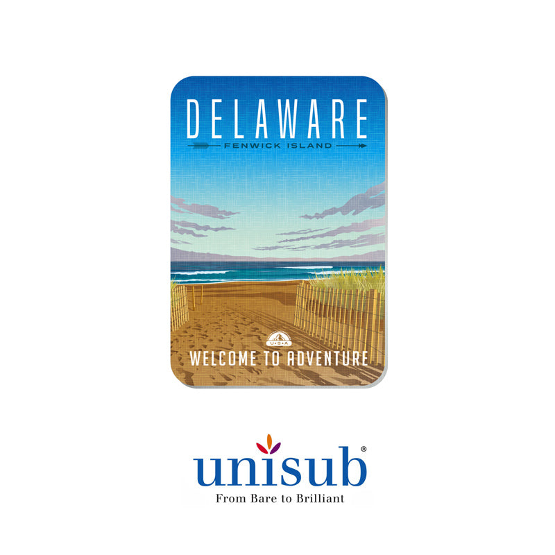 Unisub® Sublimation Blank Aluminum Magnet - Rectangle Shape - w/Magnet