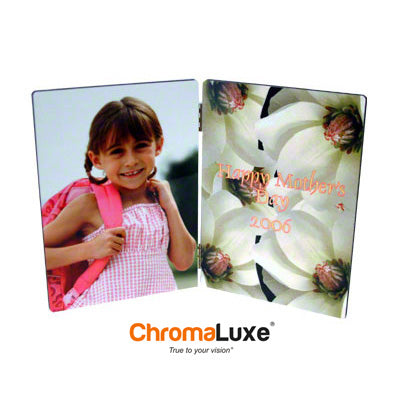 ChromaLuxe Hinged Hardboard PhotoPanel-White Gloss