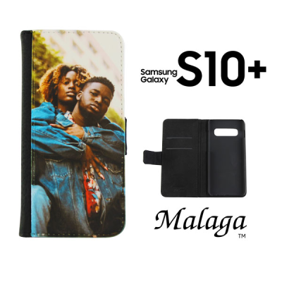 Dyetrans Sublimation Blank Samsung S10 PLUS Folding Malaga Notebook Case - Black