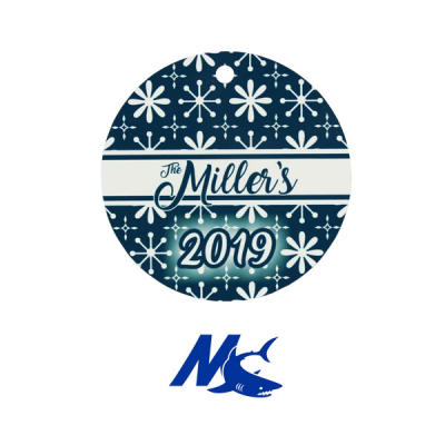 Mako™ Sublimation Blank Aluminum Round Ornament - Gloss White - 50 Pack