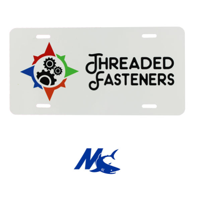 Mako™ Sublimation Blank Aluminum License Plate - White Gloss