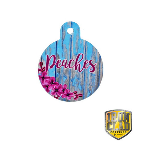 Round Pet Tag - 1.5 in x 1.25 in- 2 sided