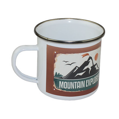 DyeTrans Sublimation Blank Camp Cup Mug - Stainless Steel - White - 11 oz