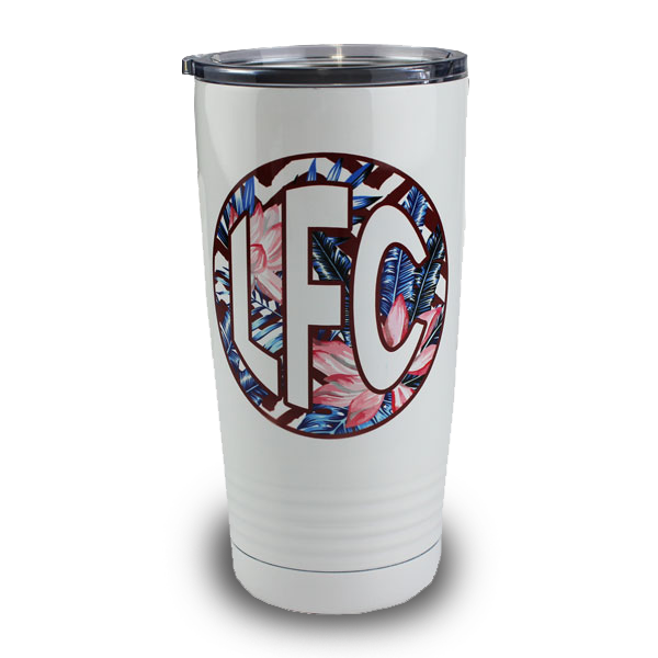 20oz Ringed Tumbler White