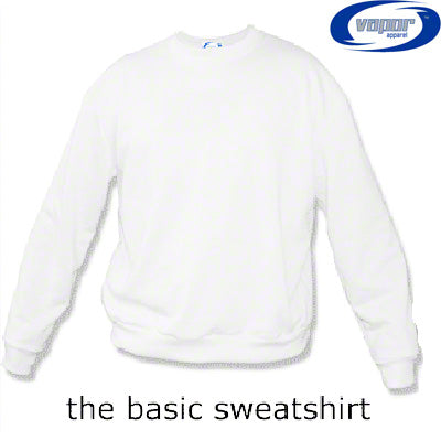 Adult Vapor Basic Crew Sweatshirt - Brighter White - Large