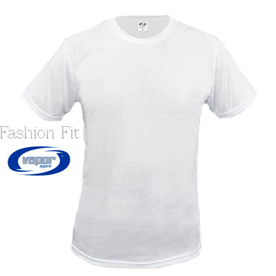 Sublimation Fashion Fit Crew Neck S/S Tee - White