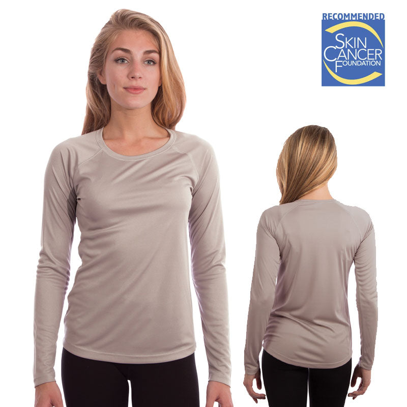 Vapor Ladies Long Sleeve Solar T - Athletic Gray - Small