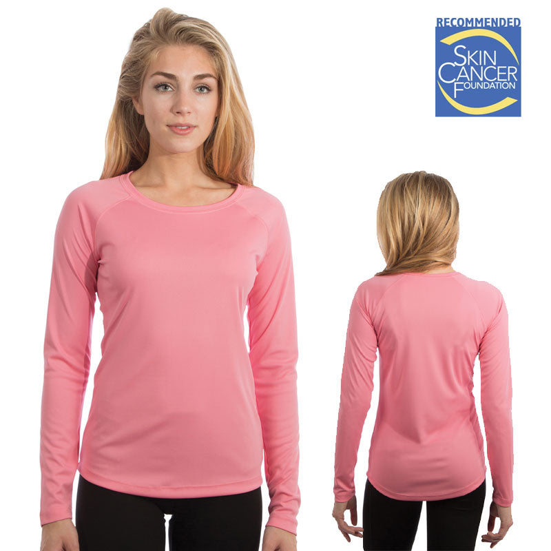 Vapor Ladies Long Sleeve Solar Tee - Pretty Pink - Small