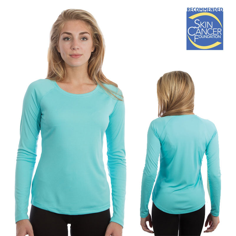 Vapor Ladies Long Sleeve Solar Tee - Water Blue - 2XL