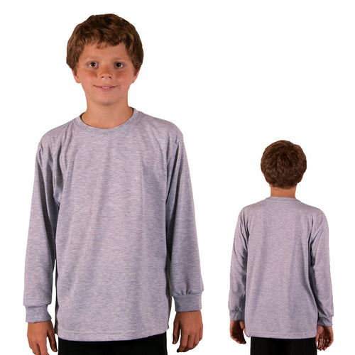 Youth Vapor Long Sleeve Basic T - Ash Heather - XS