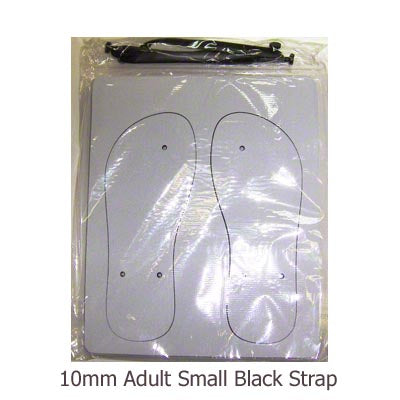 SubliSandal Sublimation Blank Flip Flops - Black Straps - Adult Small