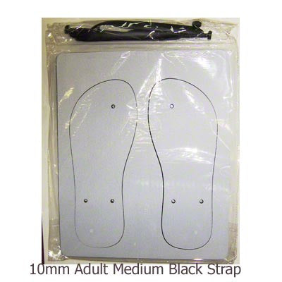 SubliSandal Sublimation Blank Flip Flops - Black Straps - Adult Medium