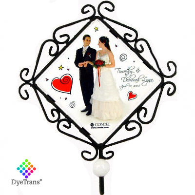 DyeTrans Wrought Iron Coat Hanger with Ceramic Bead Hook for Select 4