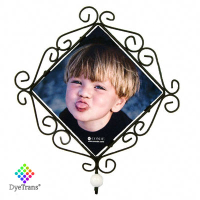 DyeTrans Wrought Iron Coat Hanger with Ceramic Bead Hook for Select 6