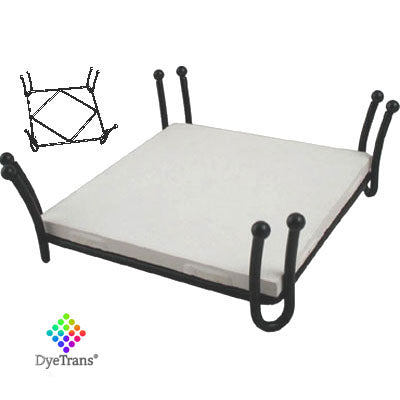 DyeTrans Black Wrought Iron Coaster Holder - Square