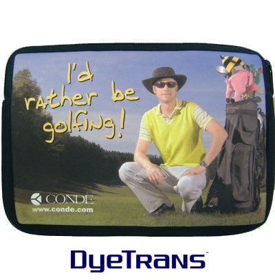 DyeTrans Sublimation Blank Neoprene Laptop Sleeve w/Zipper - 7