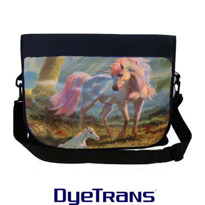 DyeTrans Sublimation Blank Neoprene Laptop Shoulder Bag w/Removable Flap - 12