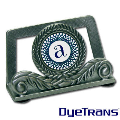 DyeTrans Sublimation Blank Pewter Business Card Holder w/Insert
