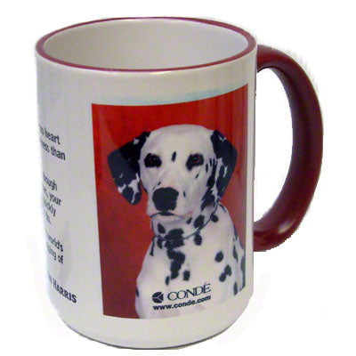 Accent Sublimation Blank Ceramic Mug - White w/Maroon Rim and Handle - 11 oz