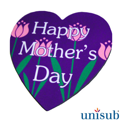 Unisub Gloss White Heart Coaster