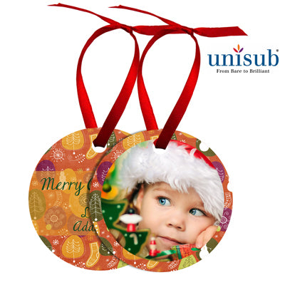 Unisub Sublimation Blank Aluminum Ornament - 2.5